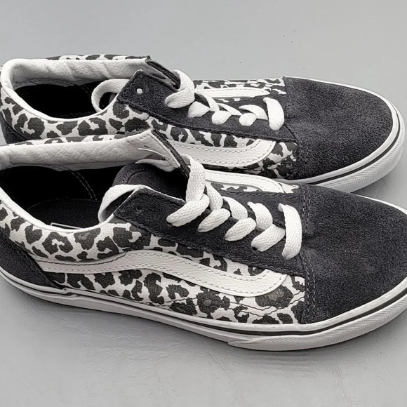 Vans Old Skool Leopard Black/Truewhite VN0A4U3B316 Kids Size 3.0 - Picture 6 of 9
